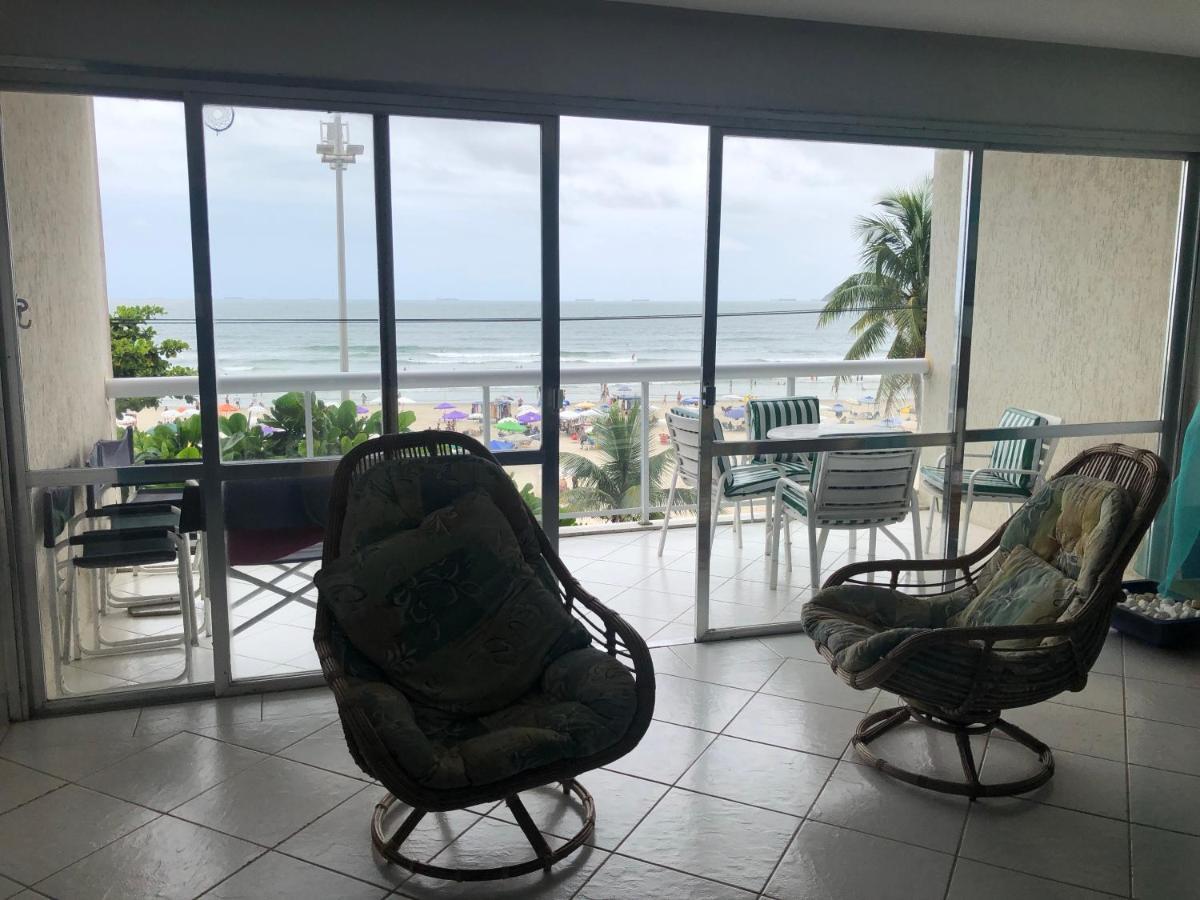 Apto Enorme Pe Na Areia, Vista Linda C/ Academia E Sauna Guarujá Eksteriør billede